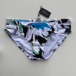 Women's Ocean Blues Bikini Bottom M White Black Green Blue